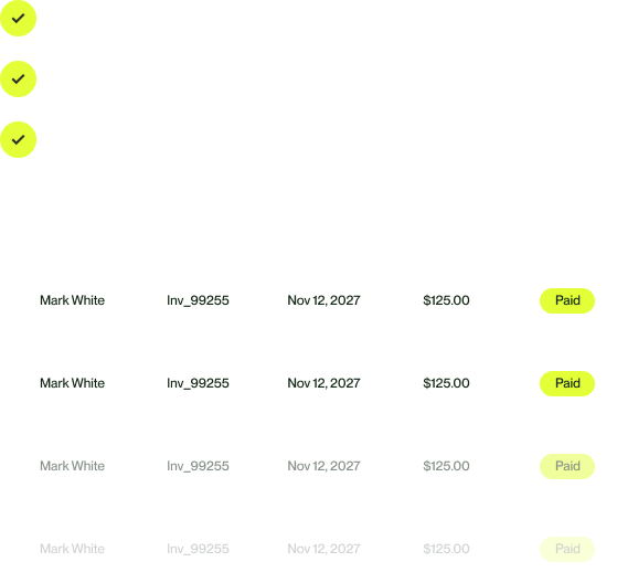 Payments & deposits